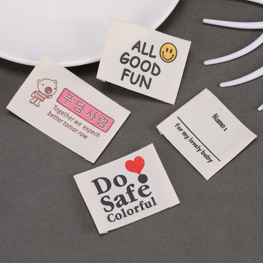 Baby Clothing Logo - Label Kain Katun Custom Cetak Logo