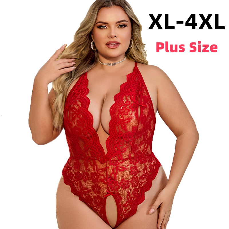 Baby Xl - Bodysuit renda tanpa selangkangan ukuran XL-4XL,