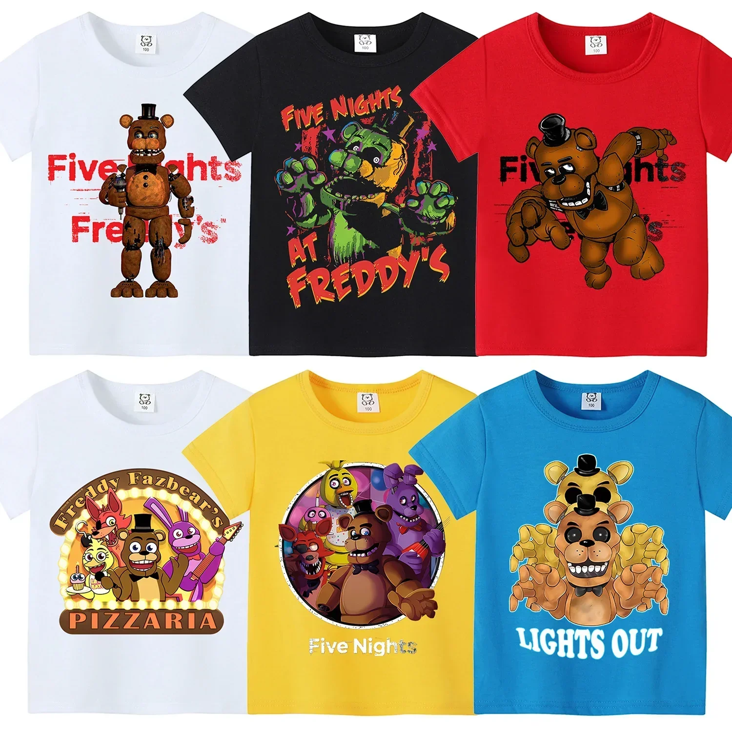 Baby Clothing 1 Year Old - Baju Kaus Pendek Bertema Five Nights