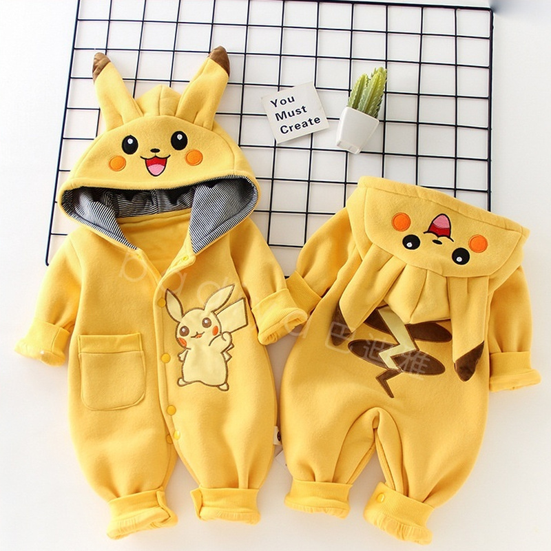 Baby Clothing 1 Year Old - Piyama Bayi Monster Saku Kartun Pakaian