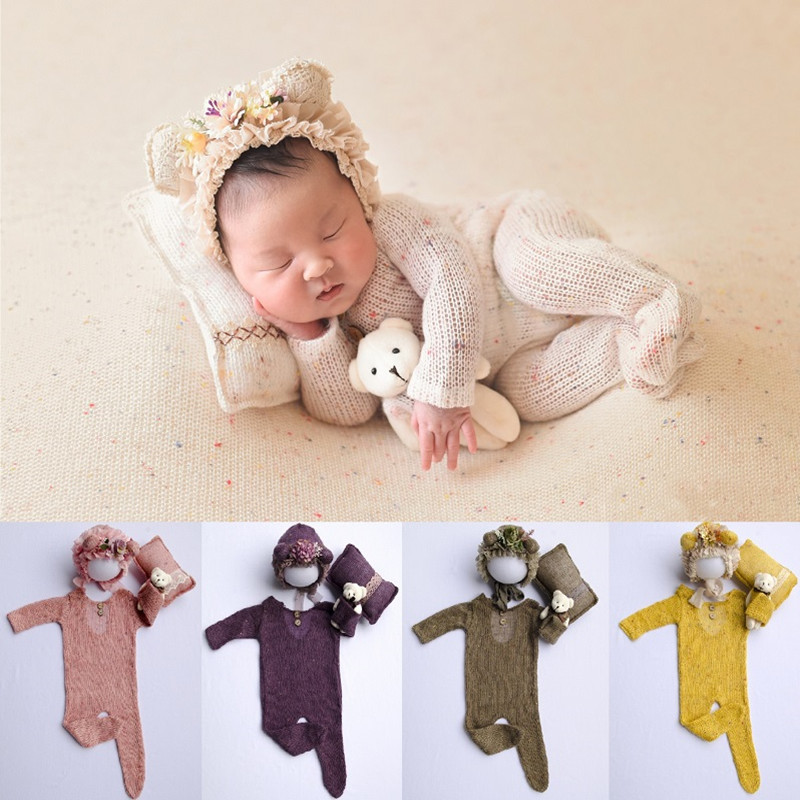 Baby Clothing 1 Year Old - Properti Fotografi Baru Lahir Topi Romper