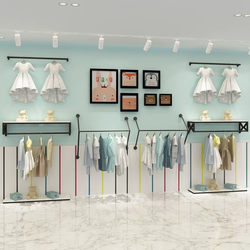 Rak Display Toko Pakaian Anak, - Baby Shop Clothing ulasan dan harga