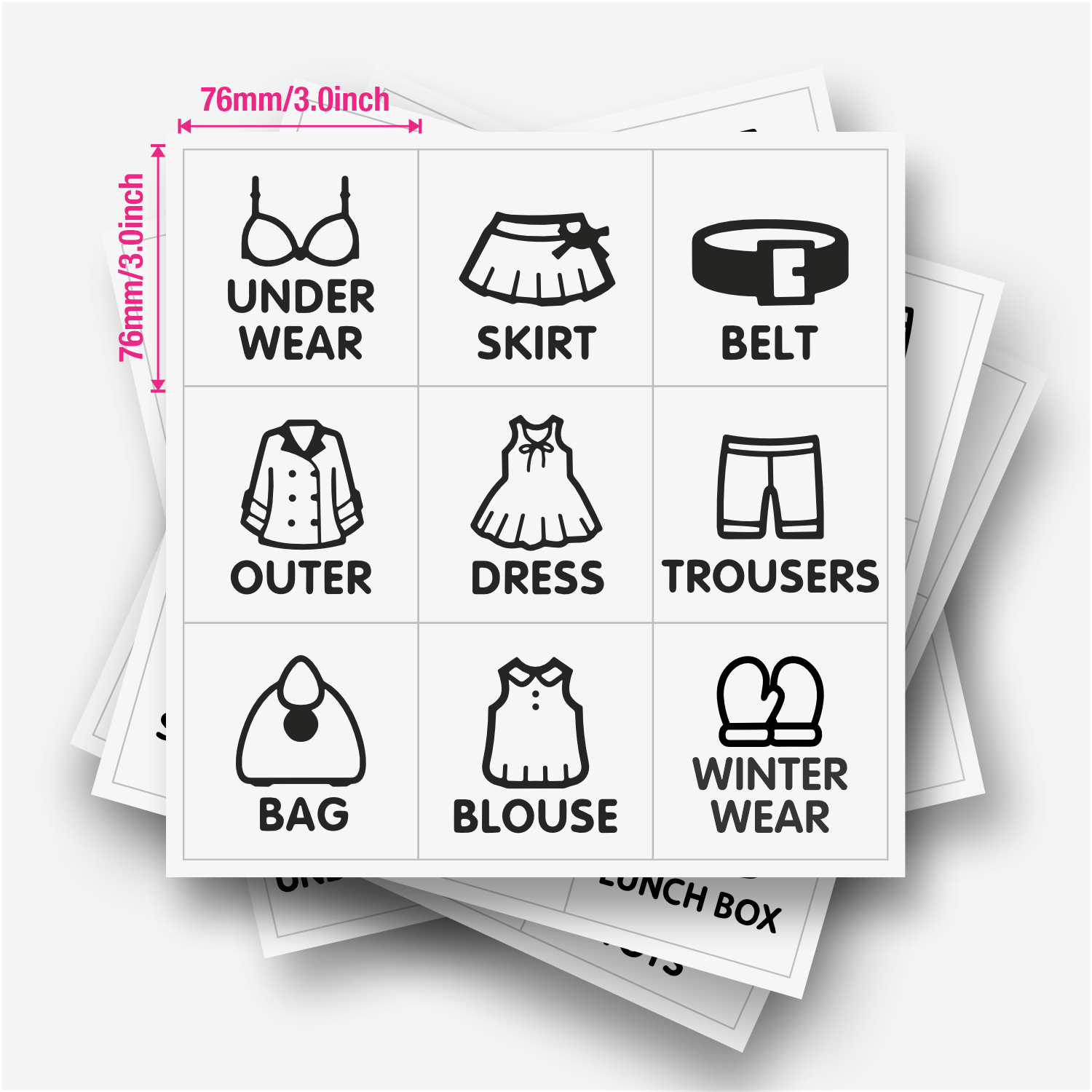 9 Buah/Lembar, Label Organizer - Baby Clothing 1 Year Old ulasan dan harga